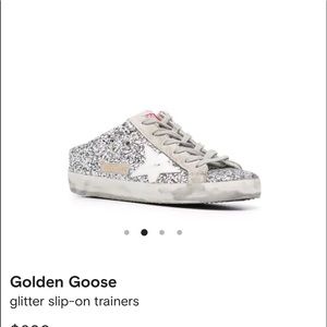 Golden Goose SuperStar Sabot Glitter Sneakers, Size 37/7 - worn once!